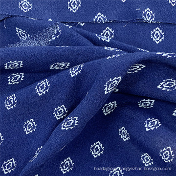 Blue Cheap 100% Rayon Printed Dress Woven Fabric